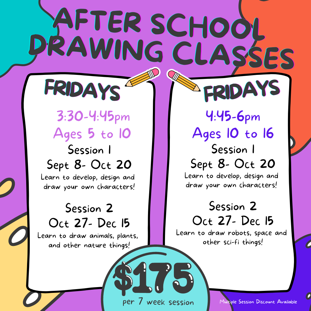 Fall 2023 After School Drawing Classes The Create Space DeLand, LCC