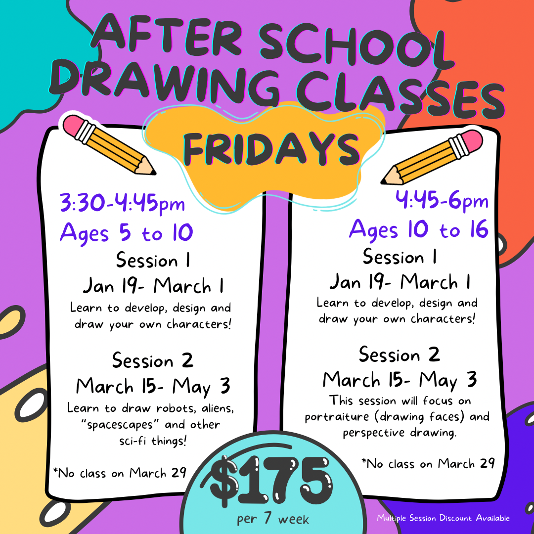 Spring 2024 After School Drawing Classes The Create Space DeLand, LCC